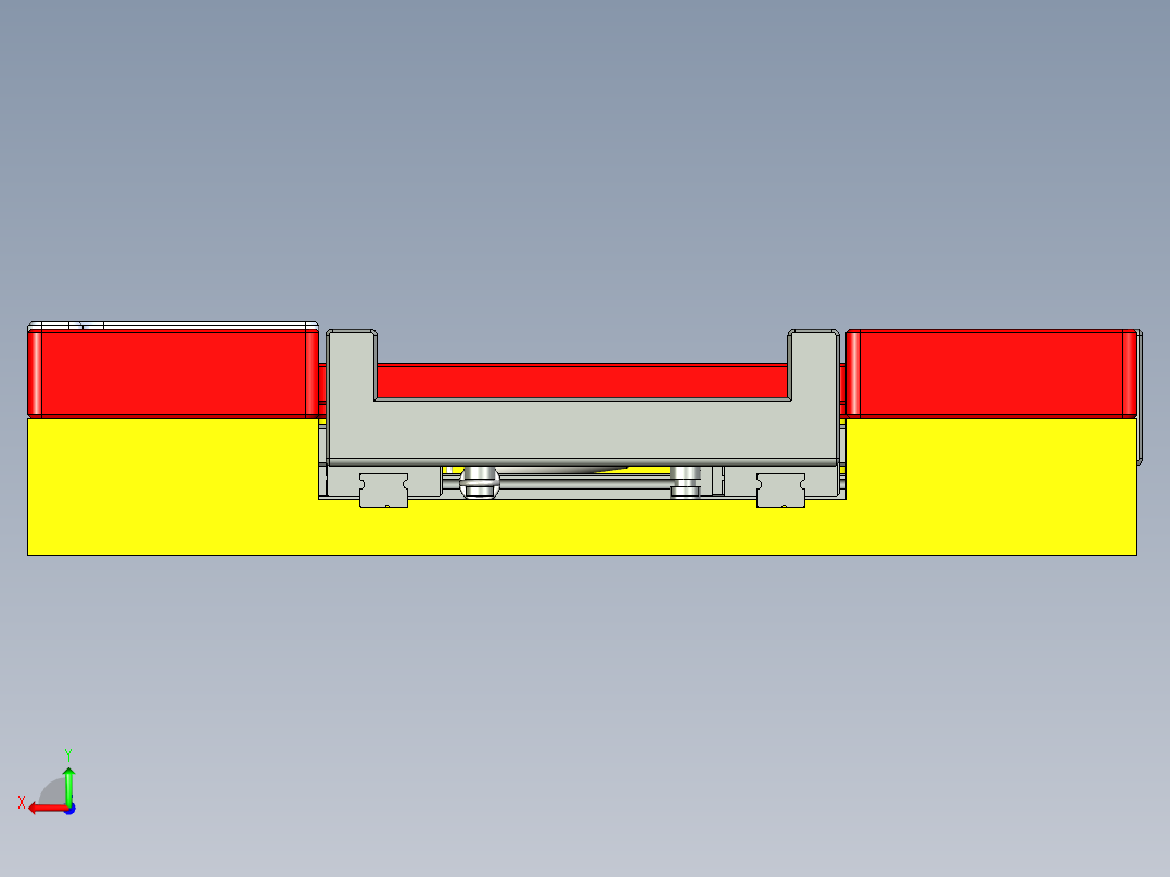 夹紧机构治具后视图