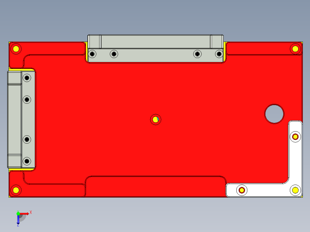 夹紧机构治具俯视图