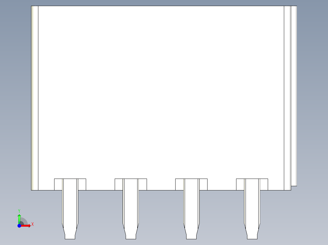atx连接器8针110前视图