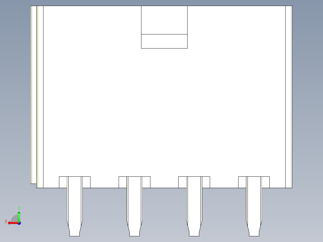 atx连接器8针110后视图