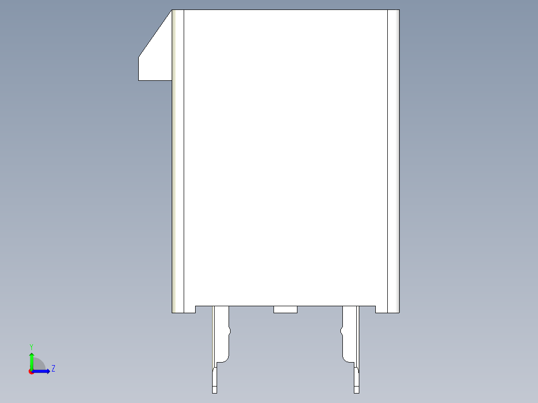 atx连接器8针110左视图
