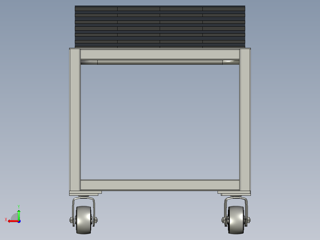 加强筋物料车(原料后视图