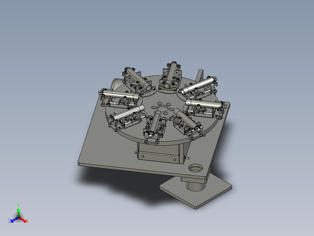 电气部件旋转展示台机构主视图