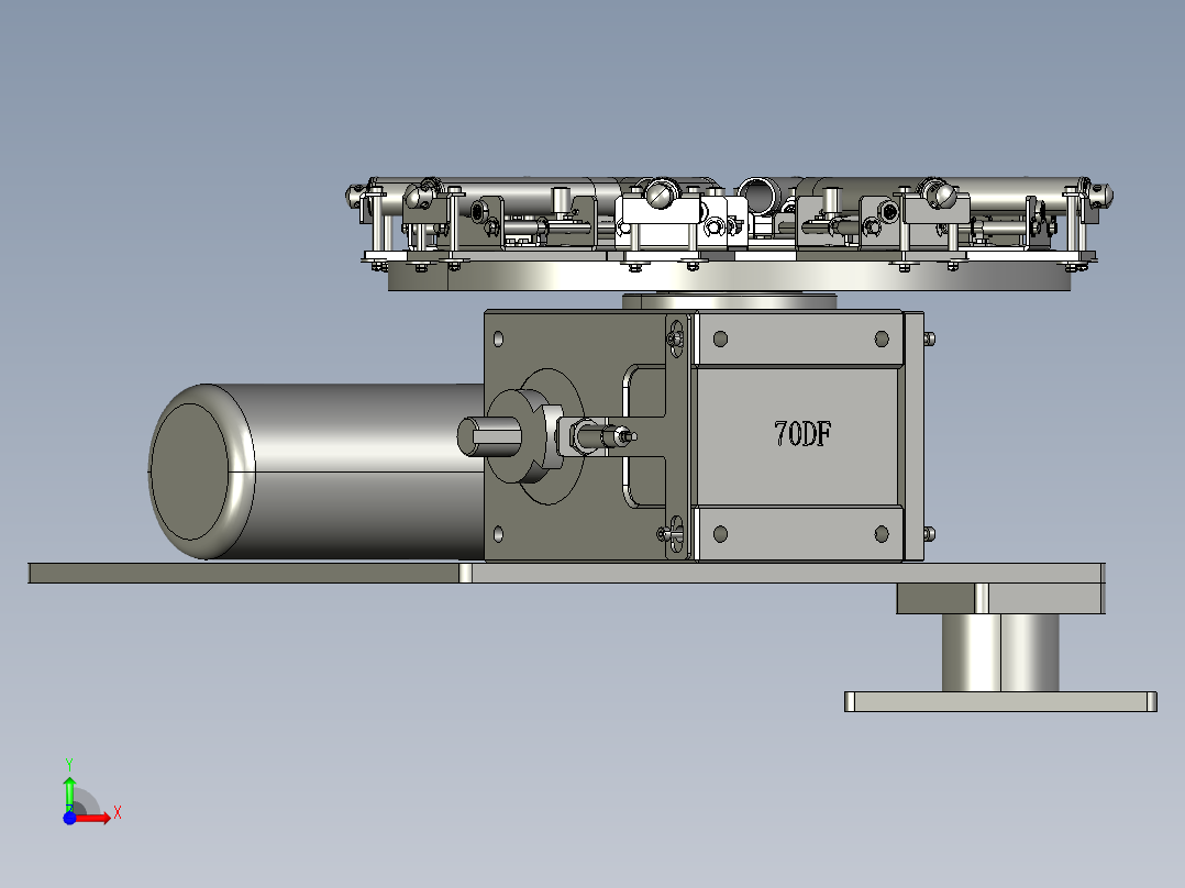 电气部件旋转展示台机构前视图