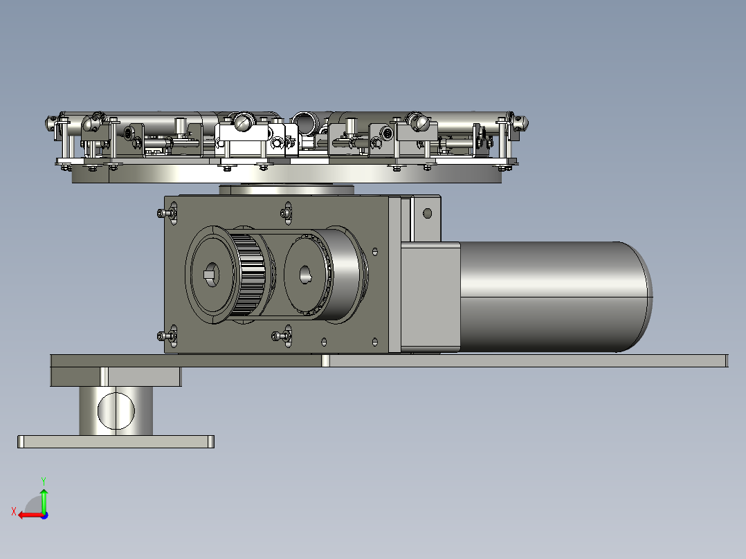 电气部件旋转展示台机构后视图