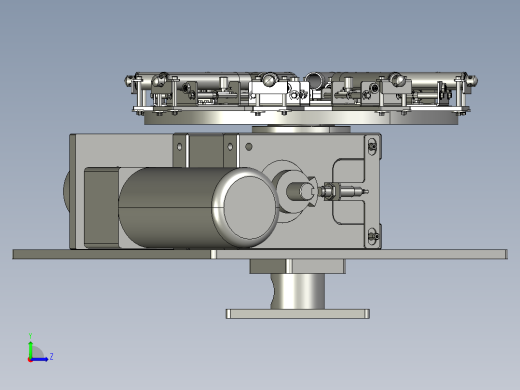 电气部件旋转展示台机构左视缩略图