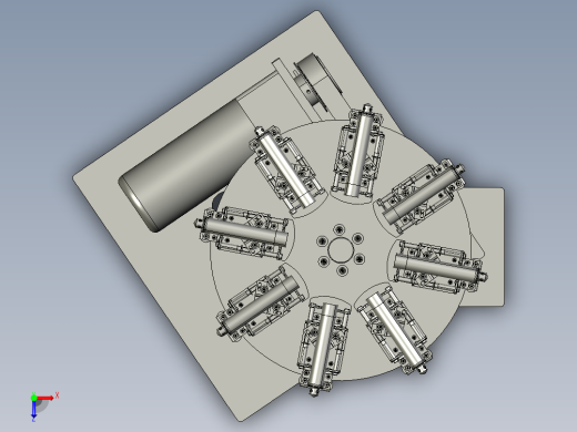 电气部件旋转展示台机构俯视缩略图