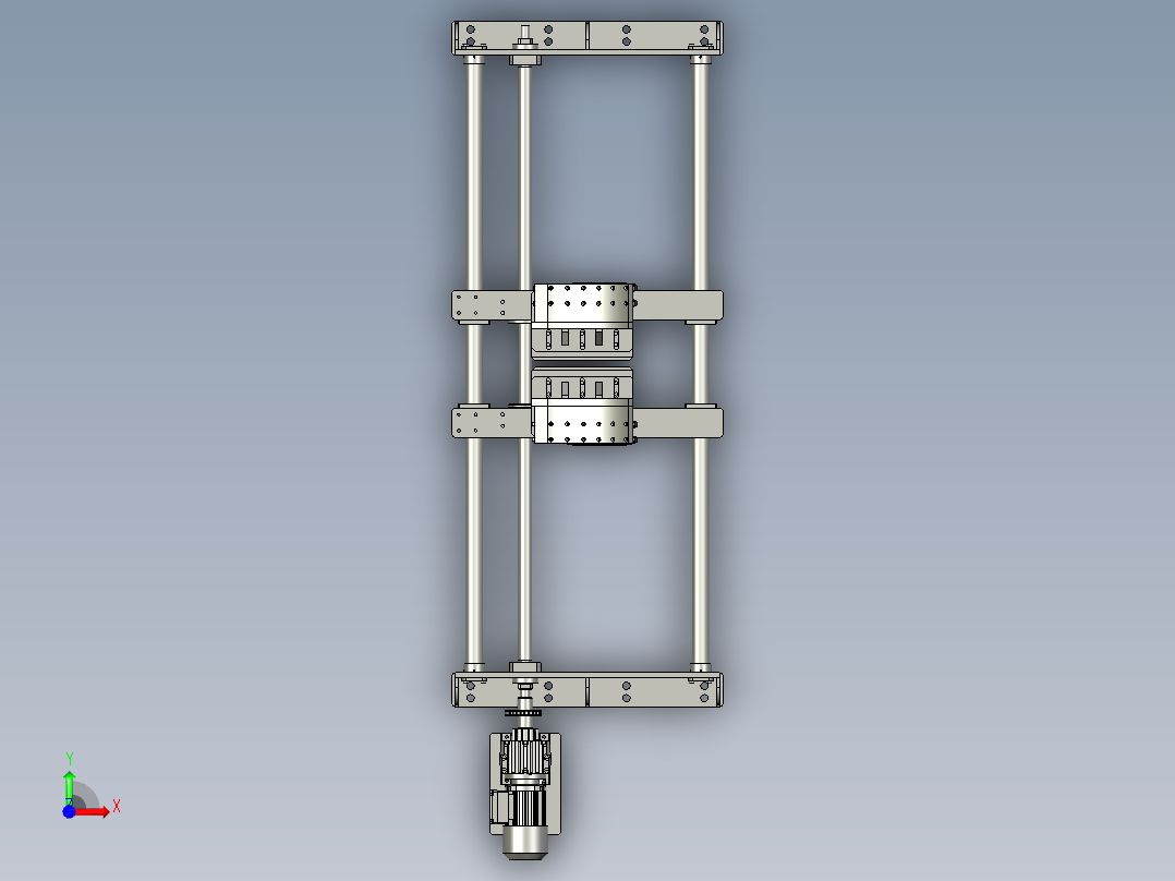 217021-06-00导向链轮机构B装配体前视图