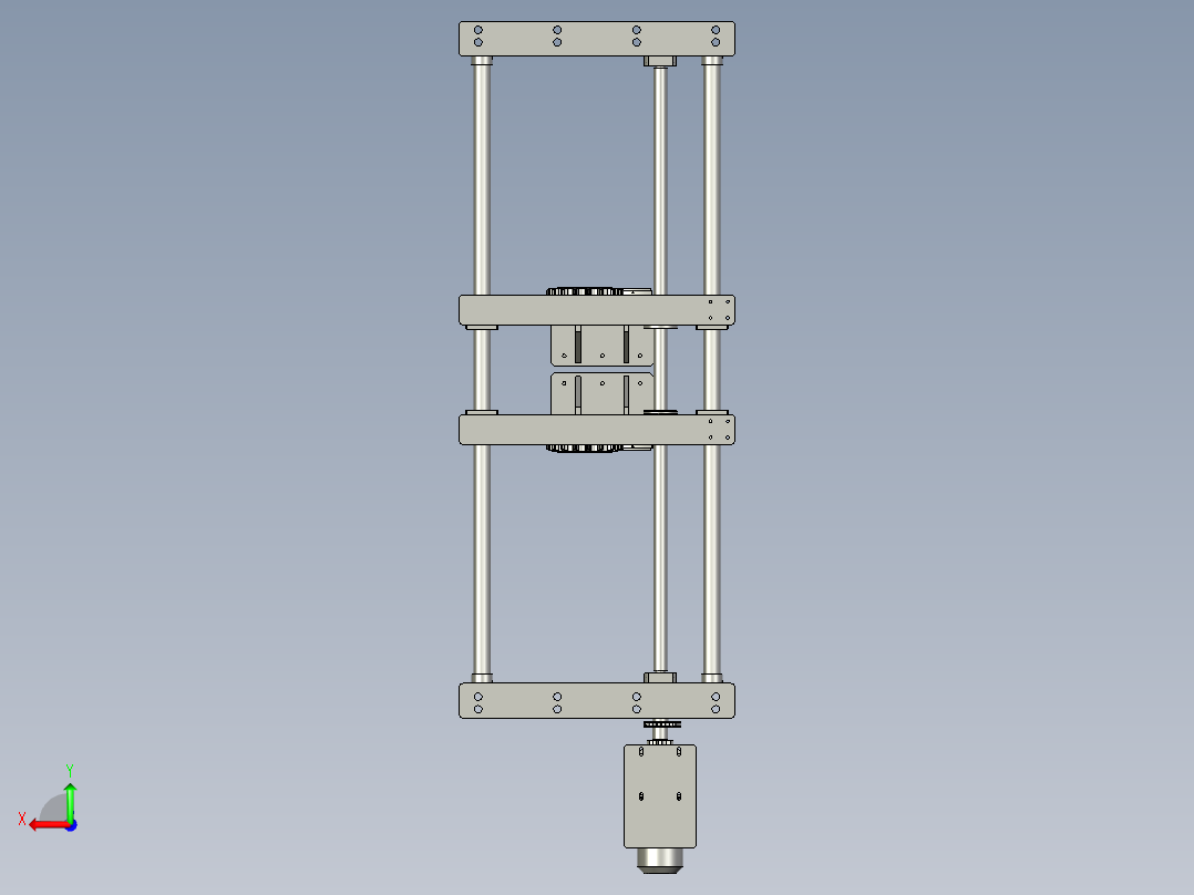 217021-06-00导向链轮机构B装配体后视图