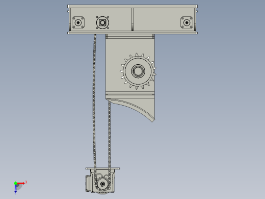 217021-06-00导向链轮机构B装配体俯视缩略图