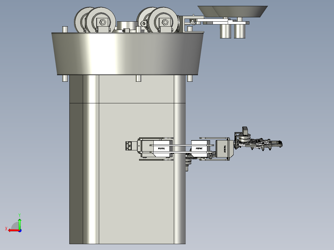 迎宾人工智能机后视图
