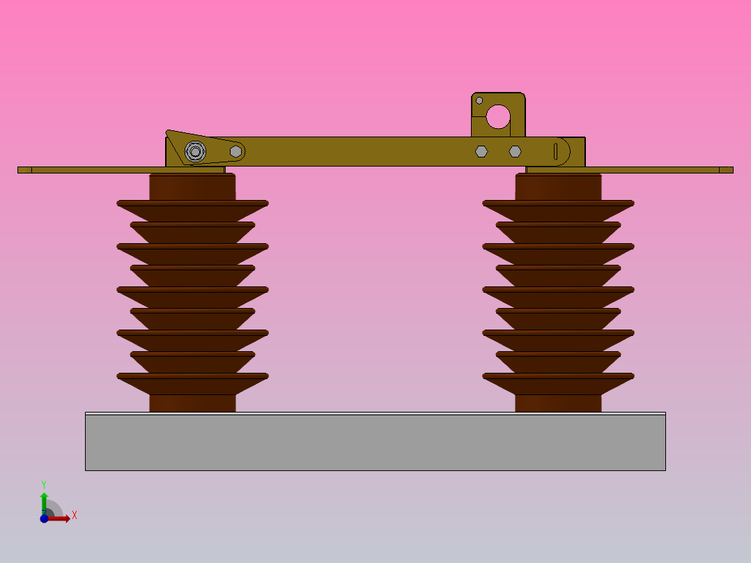 GW9-10G户外高压隔离开关刀闸[GW9-10G／630]前视图