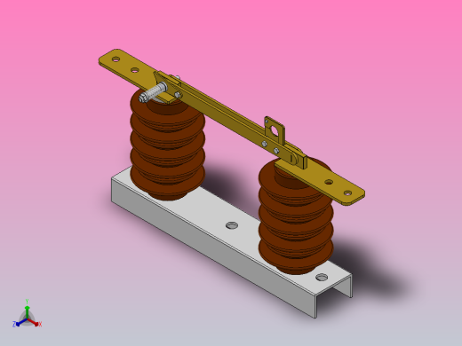 GW9-10G户外高压隔离开关刀闸[GW9-10G／630]正等轴测缩略图