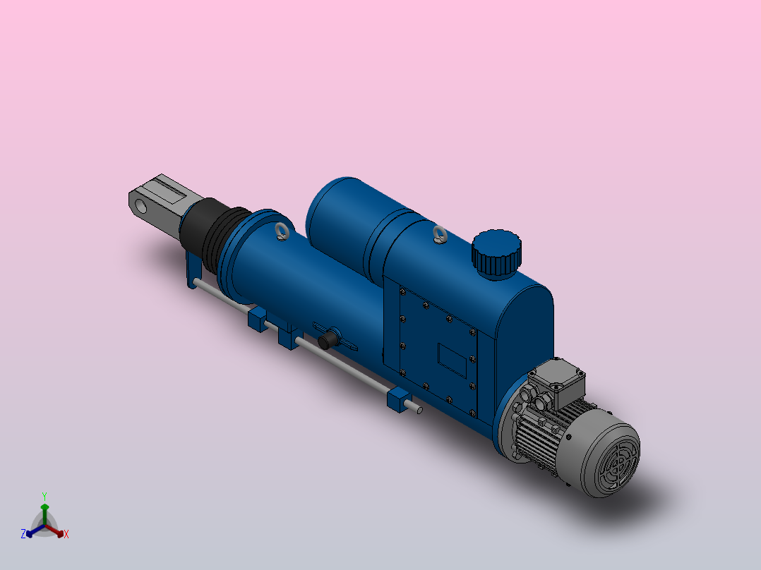DYTC系列电液推杆DYTC1-400-300／110ZL正等轴测图