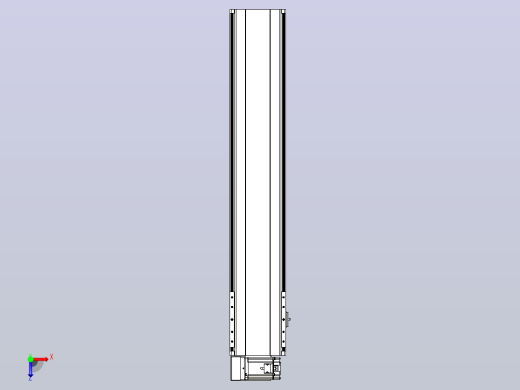 皮带直线轴半封闭可选导轨TPA-HNB-202D-140-L900-LU-Y-P75-N3俯视缩略图
