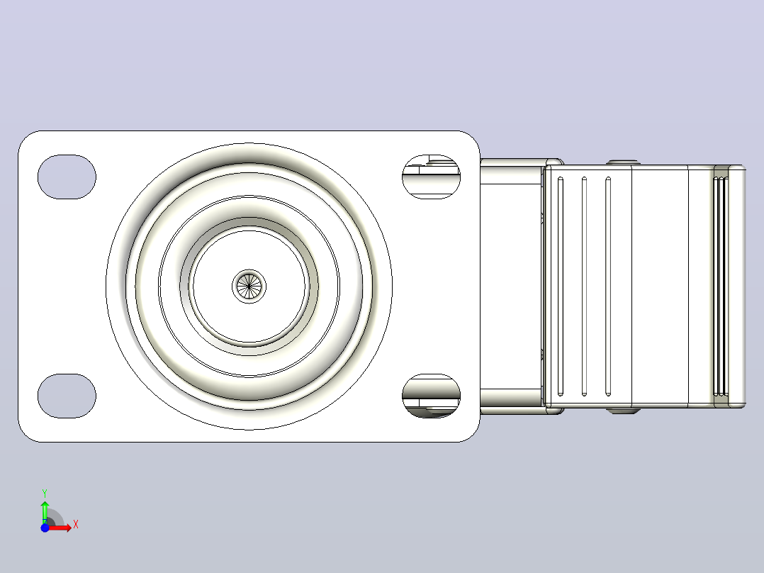 GL-100-BSF轻荷重脚轮[GL-100-BSF]前视图