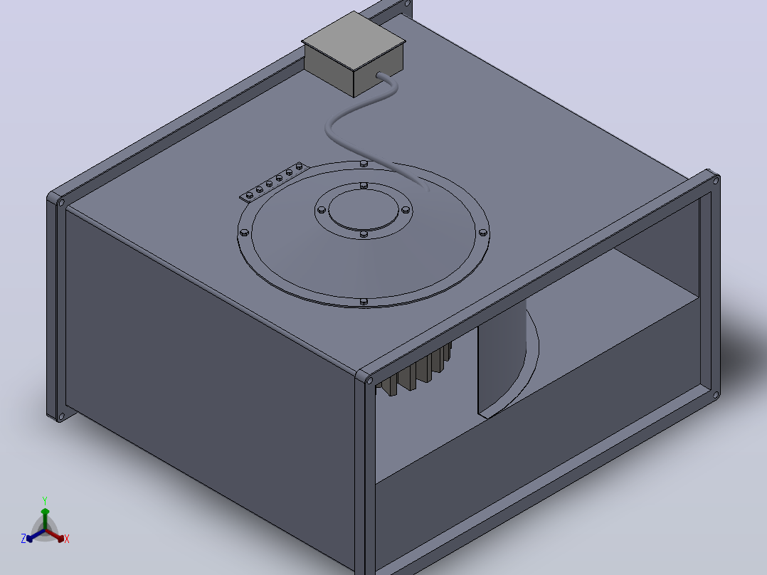 EKR600×350C1 EKR600×350E1方形管道风机[EKR600×350C1]主视图