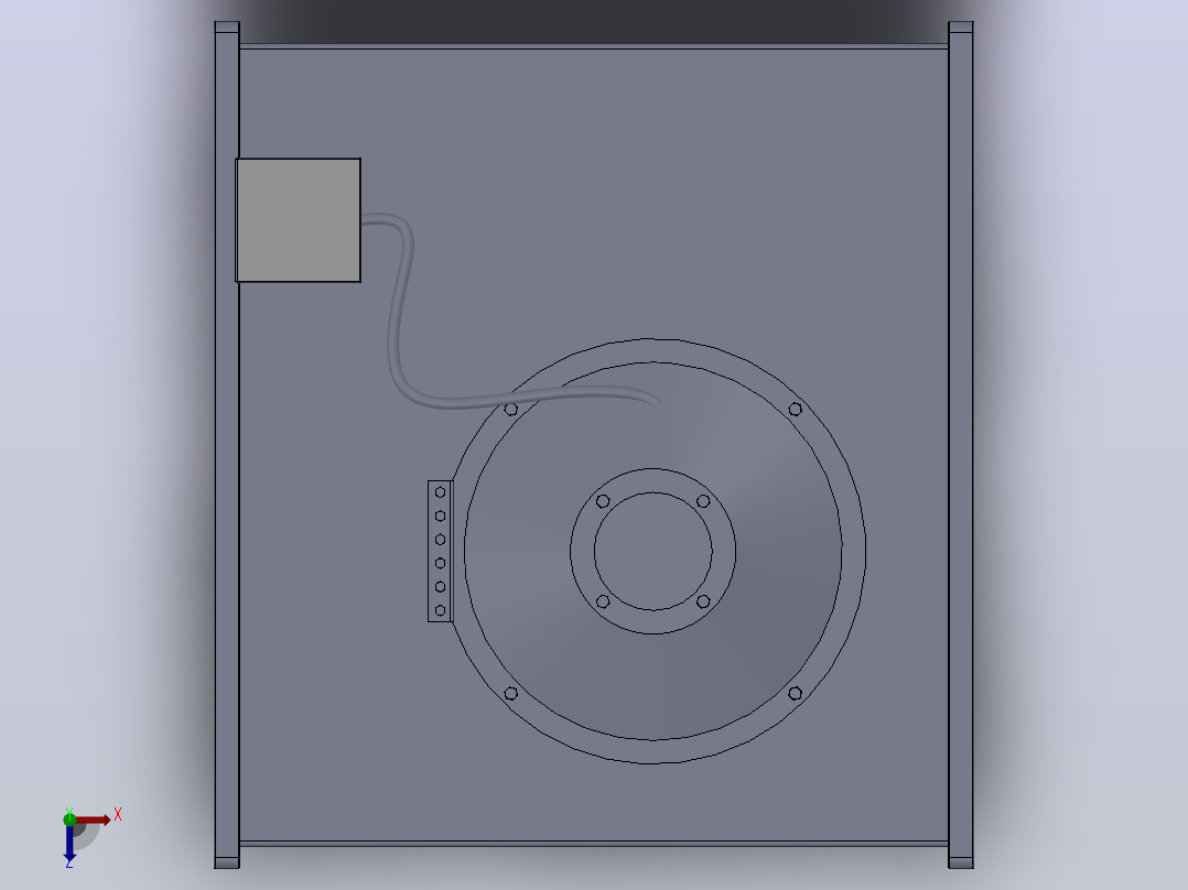 EKR600×350C1 EKR600×350E1方形管道风机[EKR600×350C1]俯视图