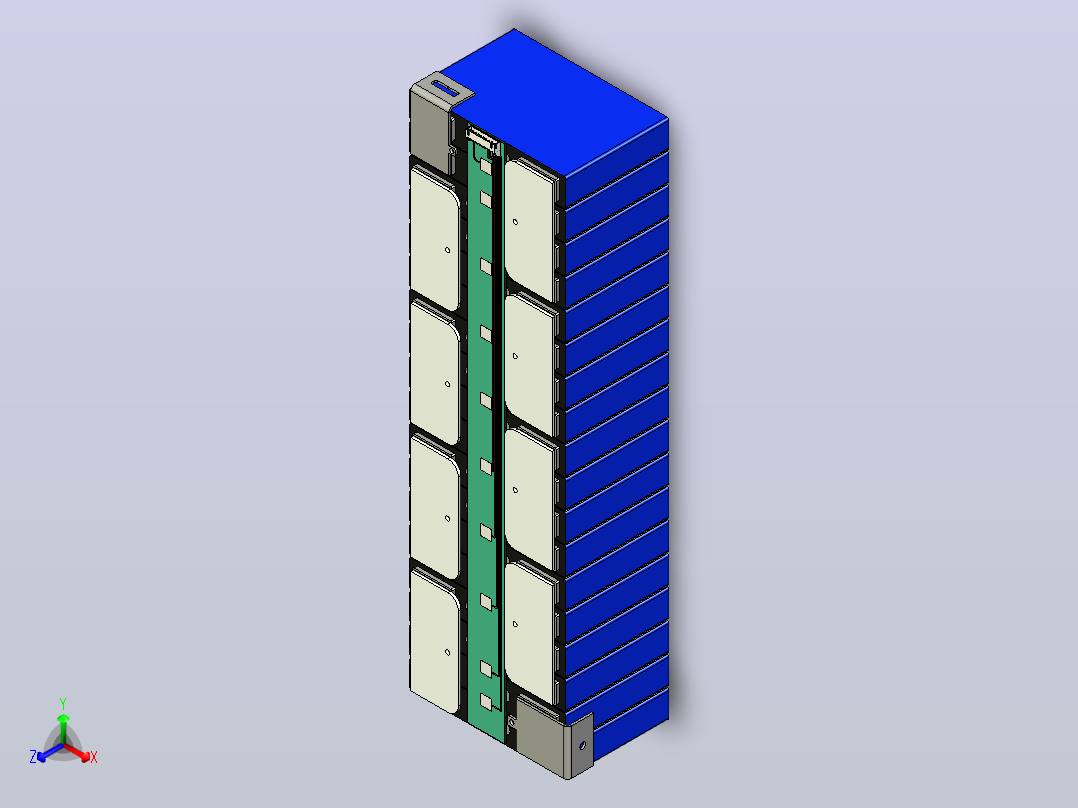 10S2P电池模块37V标称102Ah NMC主视图