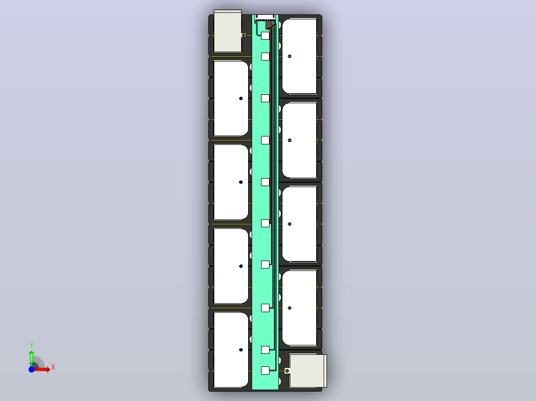 10S2P电池模块37V标称102Ah NMC前视图