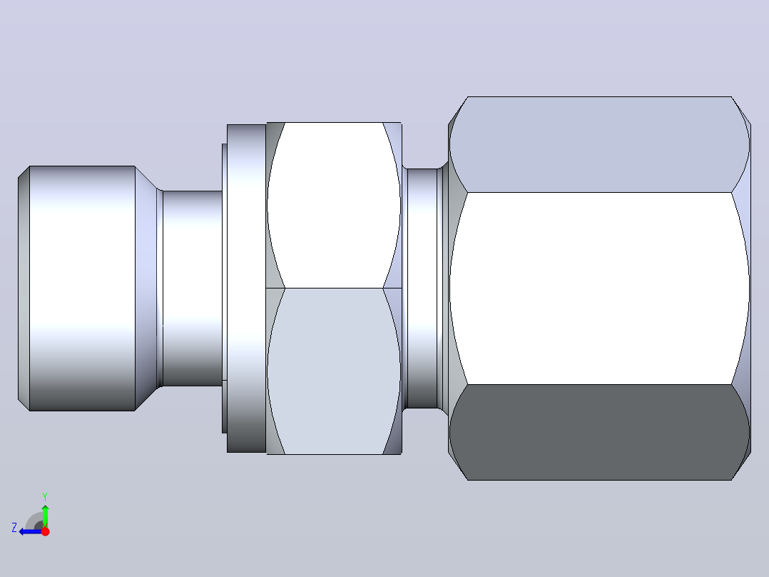 1CM-WD 1CM-WD 公制螺纹胶垫密封柱端[1DM-16-14WD-RN]右视图