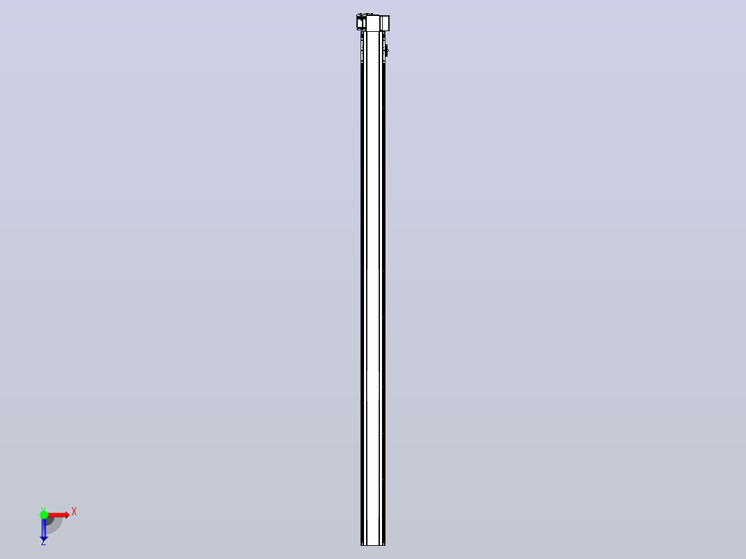 皮带直线轴半封闭可选导轨TPA-HNB-105D-90-L2000-LP-C-P20-N3俯视图