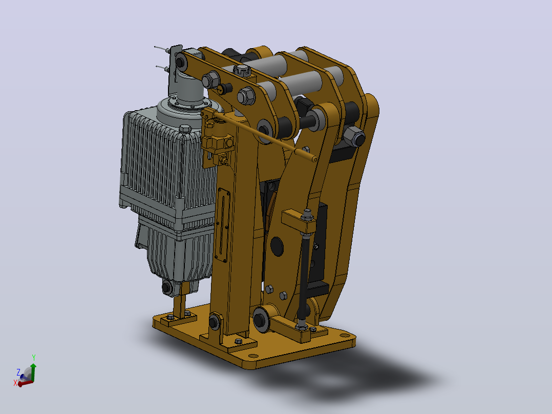 YP31系列电力液压盘式制动器YP31-1250-500×30-ⅠA-CL.RL.WL.HL主视图