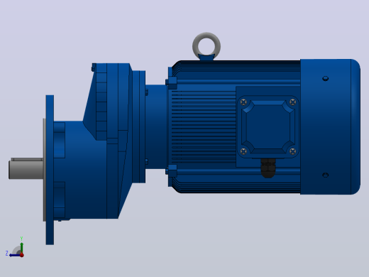 RXF37法兰轴伸式安装斜齿轮减速机RX37-Y0.25-4P-71-M1-0°-Φ160右视缩略图