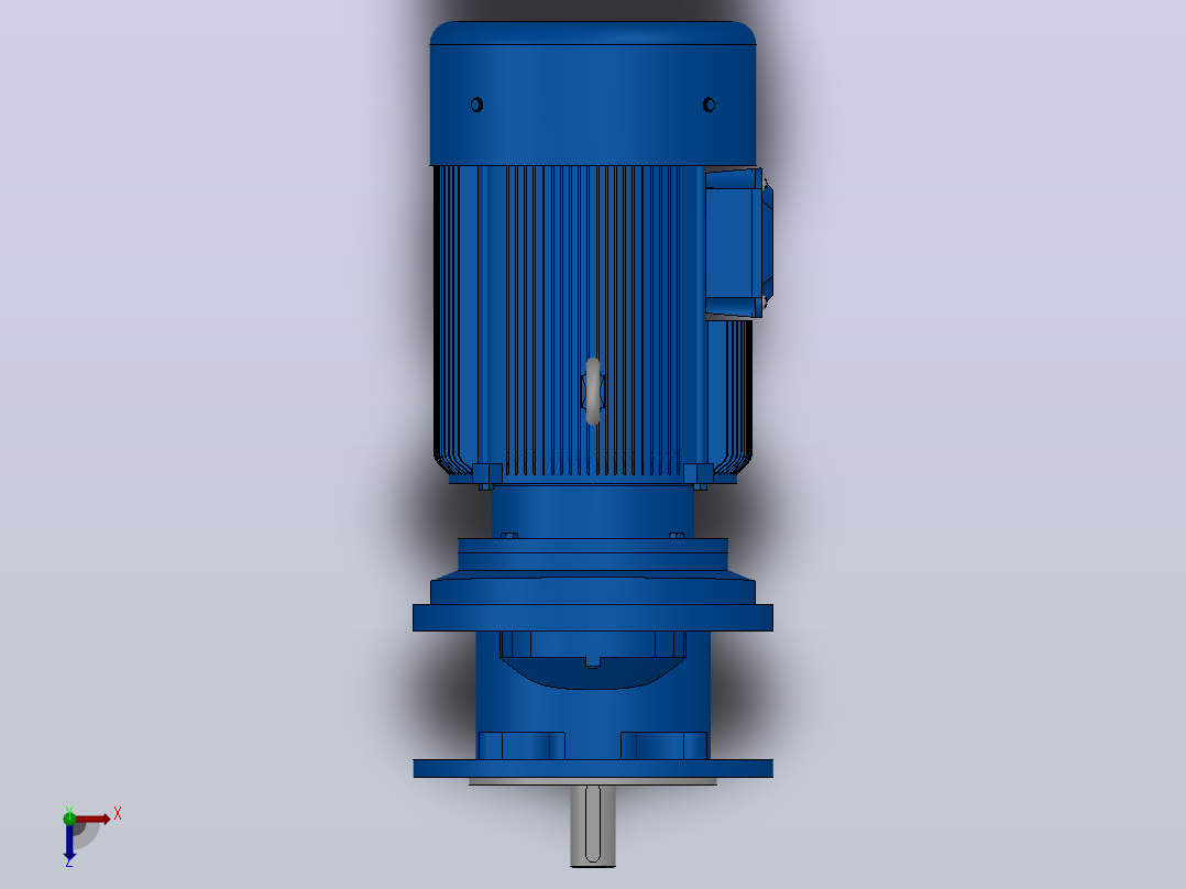 RXF37法兰轴伸式安装斜齿轮减速机RX37-Y0.25-4P-71-M1-0°-Φ160俯视图