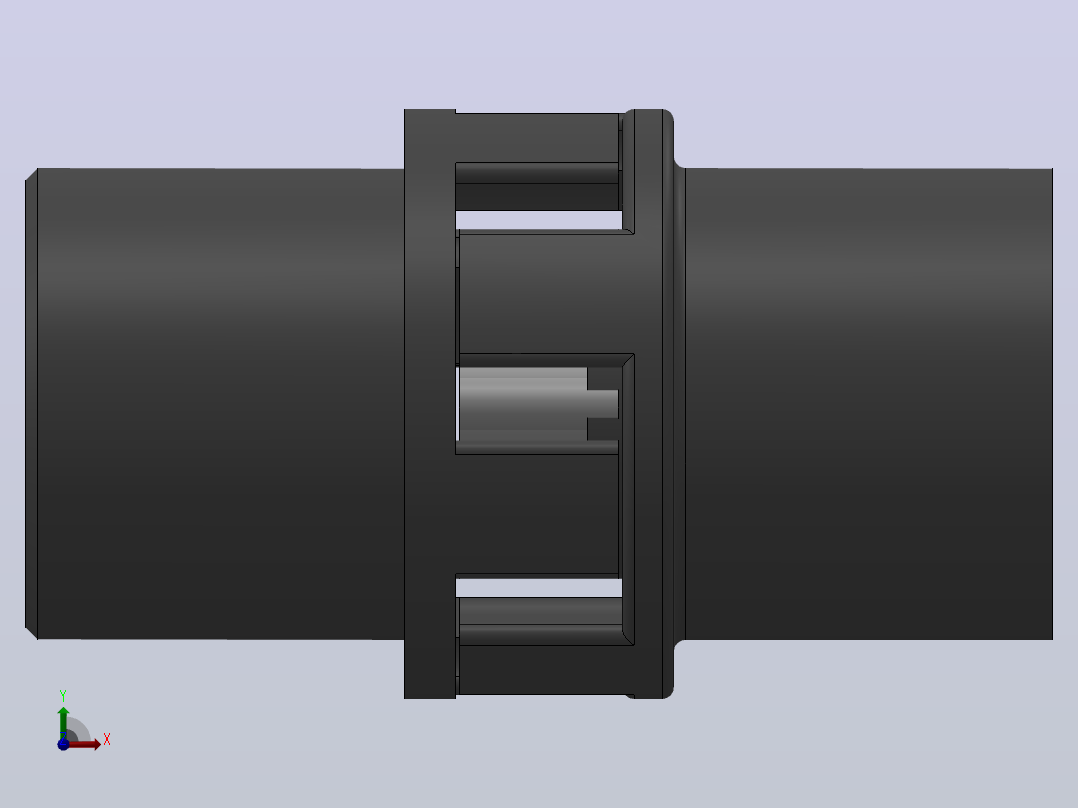 LM型梅花形弹性联轴器_LM4联轴器J128×62／Z25×44前视图