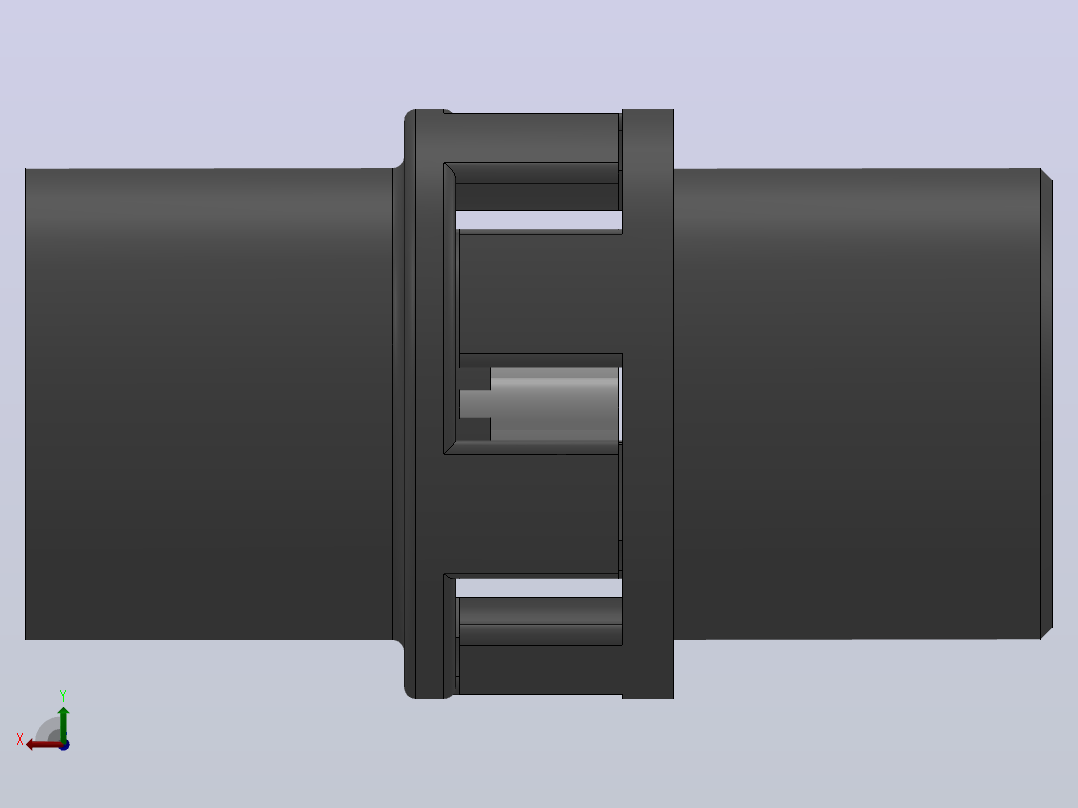 LM型梅花形弹性联轴器_LM4联轴器J128×62／Z25×44后视图