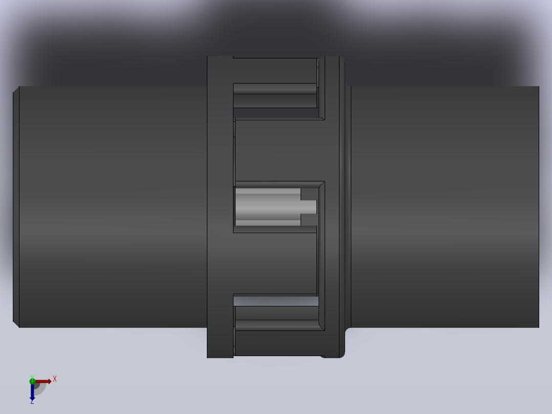 LM型梅花形弹性联轴器_LM4联轴器J128×62／Z25×44俯视图