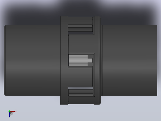 LM型梅花形弹性联轴器_LM4联轴器J128×62／Z25×44俯视缩略图