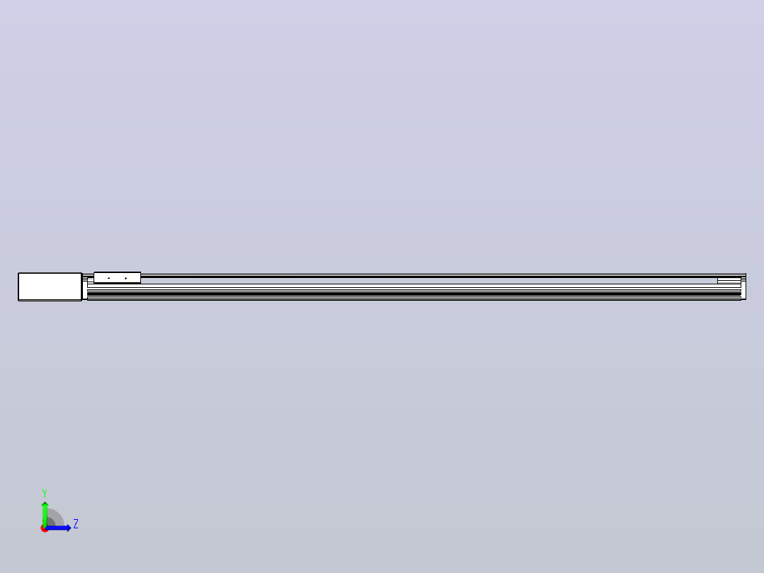 皮带直线轴半封闭可选导轨TPA-HNB-105D-90-L1350-MR-Y-P20-N3左视图