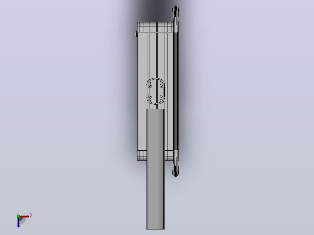 向下墙座+转角+箱体连接器+控制箱75-110[向下墙座+转角+箱体连接器+控制箱-155-500-500]俯视图