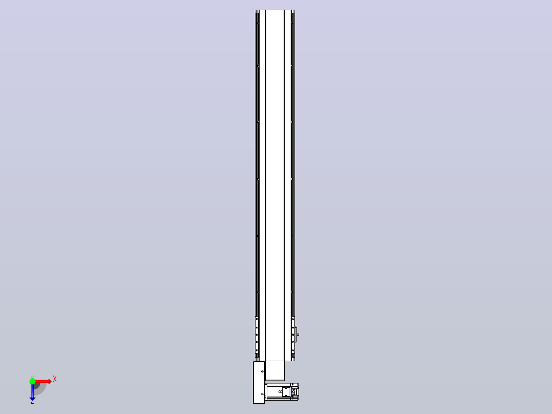 皮带直线轴半封闭可选导轨TPA-HNB-140D-120-L1000-ML-C-P40-N3俯视图