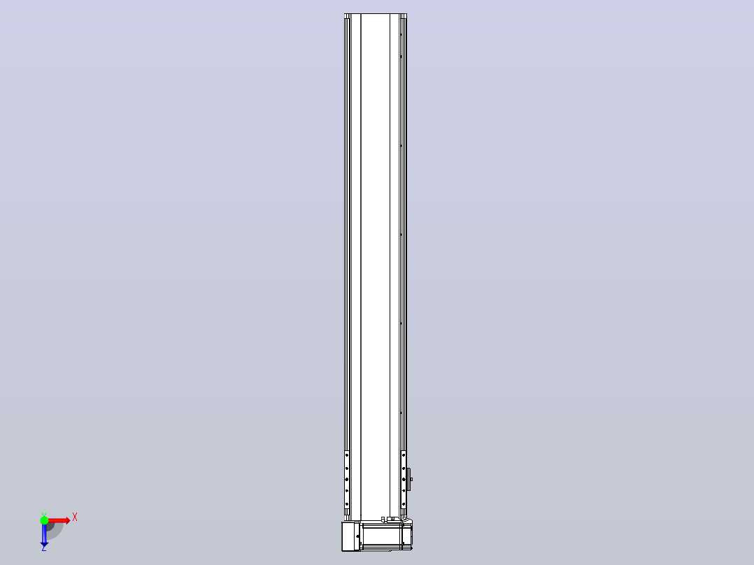 皮带直线轴半封闭可选导轨TPA-HNB-140D-120-L900-LU-Y-P40-N3俯视图