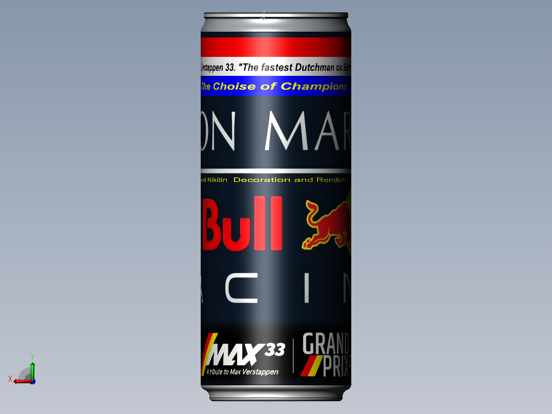 红牛Max33罐后视图