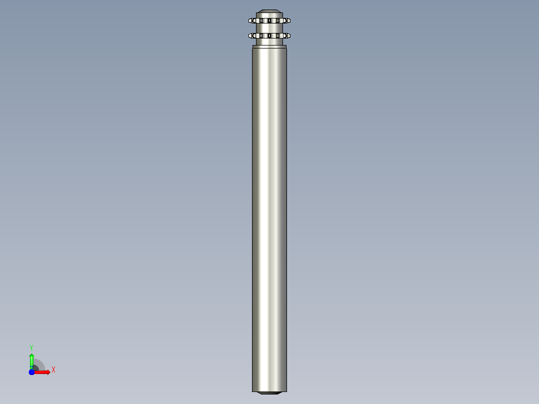DR2-08B11T-D50x1.5T-AGL560-RL500-C1强制塑钢双排输送滚筒前视图