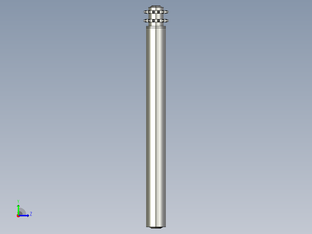 DR2-08B11T-D50x1.5T-AGL560-RL500-C1强制塑钢双排输送滚筒左视图