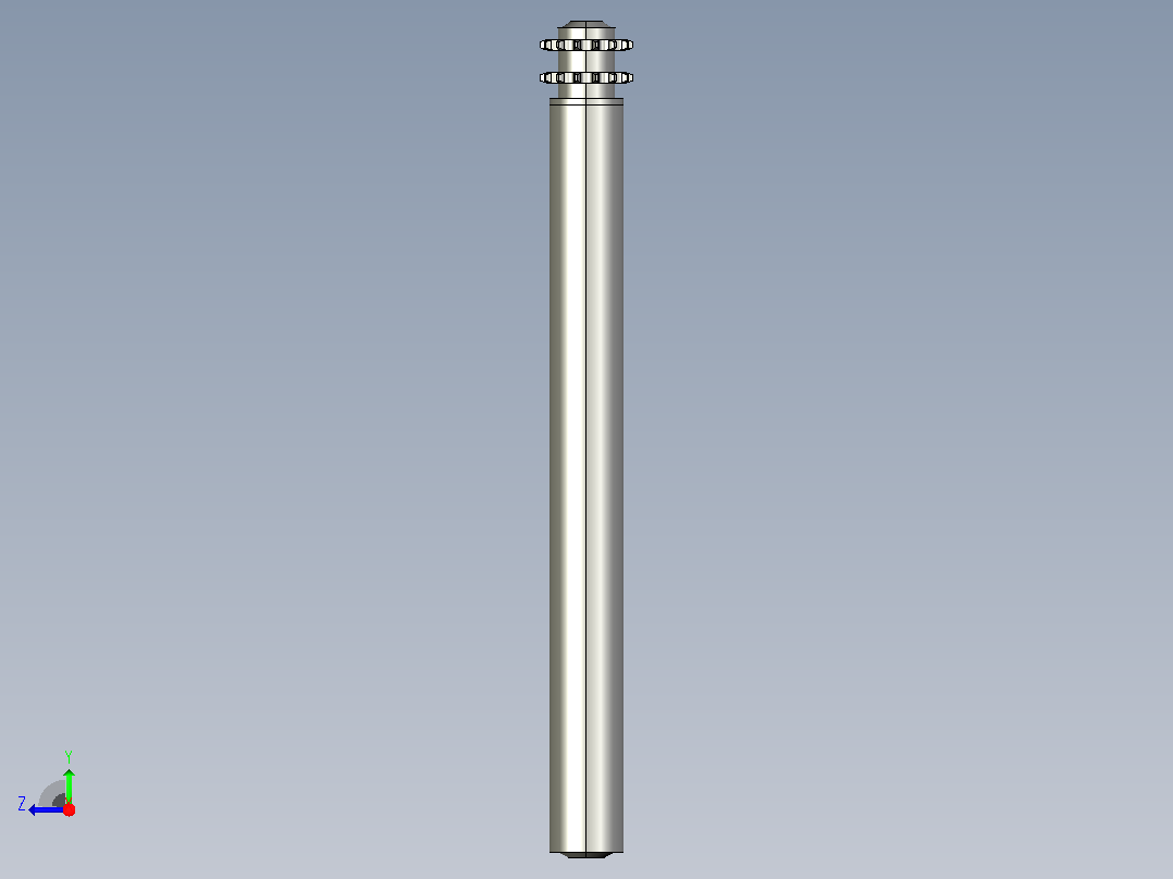DR2-08B11T-D50x1.5T-AGL560-RL500-C1强制塑钢双排输送滚筒右视图