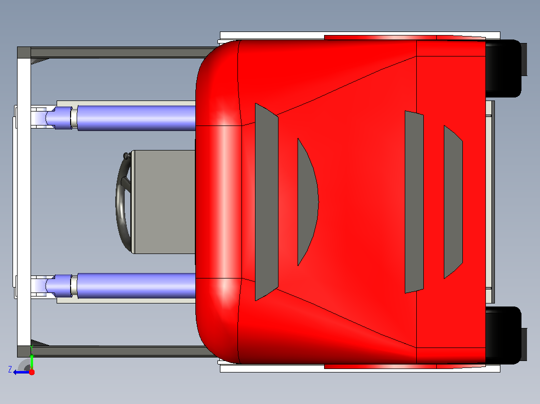1：1叉车模型右视图