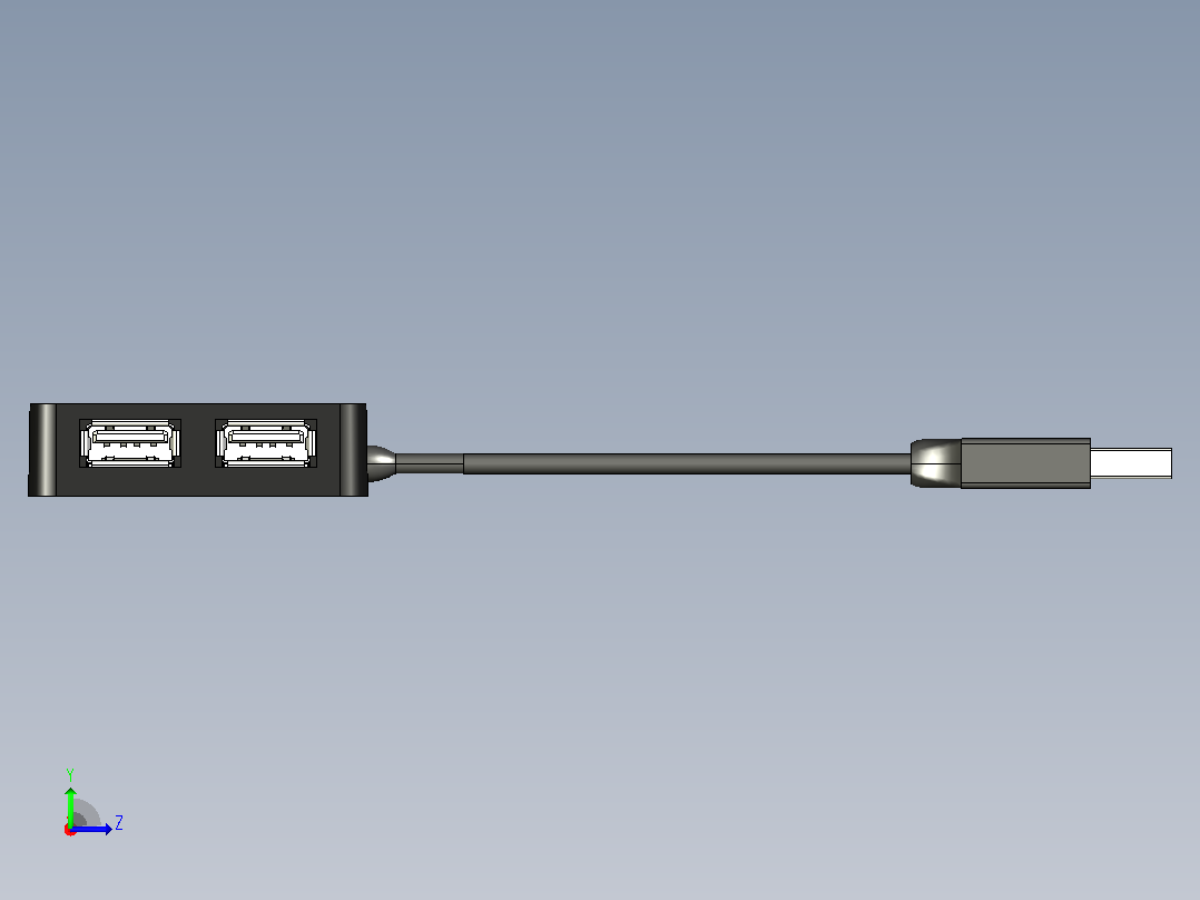 logilink usb  集线器端口微笑黑色ua 左视图