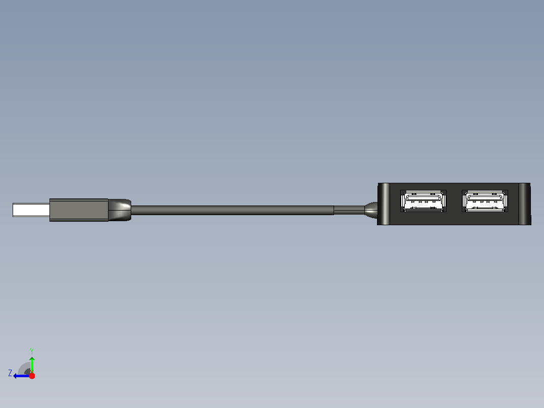 logilink usb  集线器端口微笑黑色ua 右视图