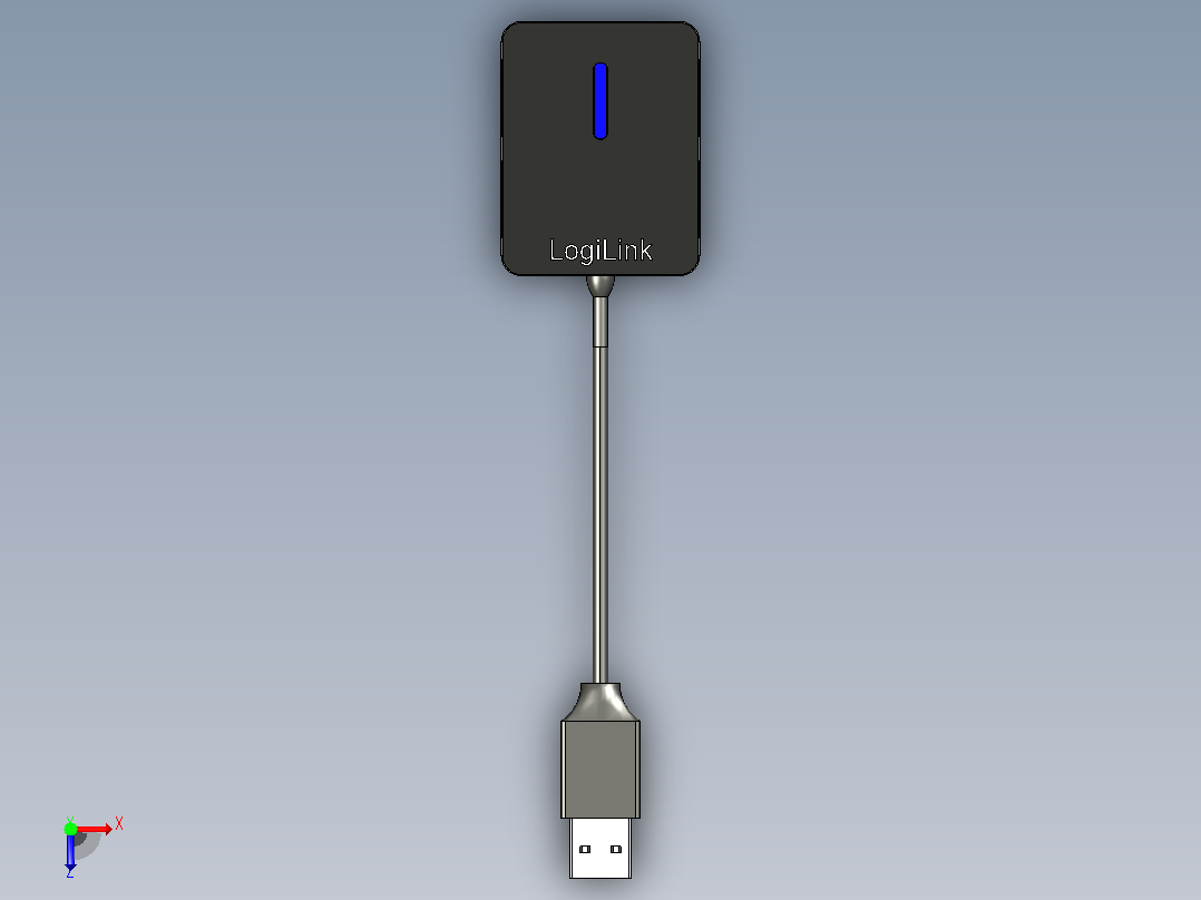 logilink usb  集线器端口微笑黑色ua 俯视图