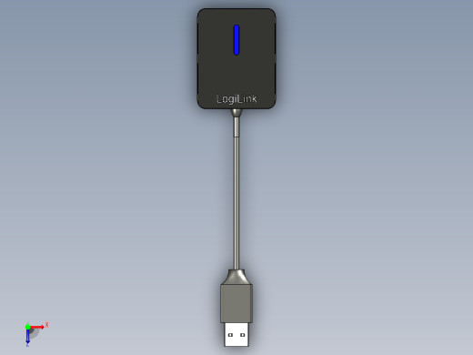 logilink usb  集线器端口微笑黑色ua 俯视缩略图