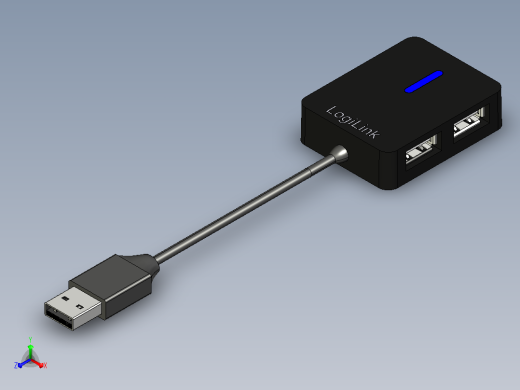 logilink usb  集线器端口微笑黑色ua 正等轴测缩略图
