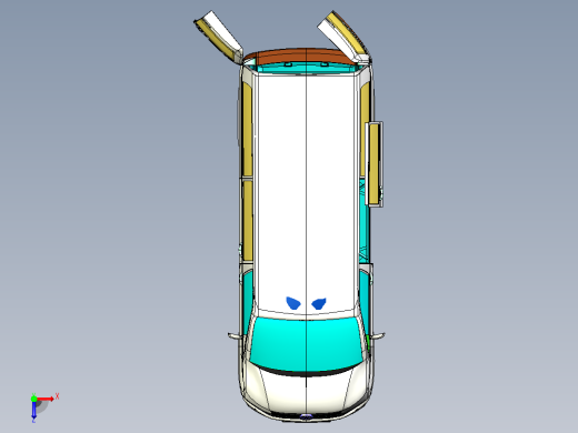 大众商务车CATIA V5 r21模型俯视缩略图