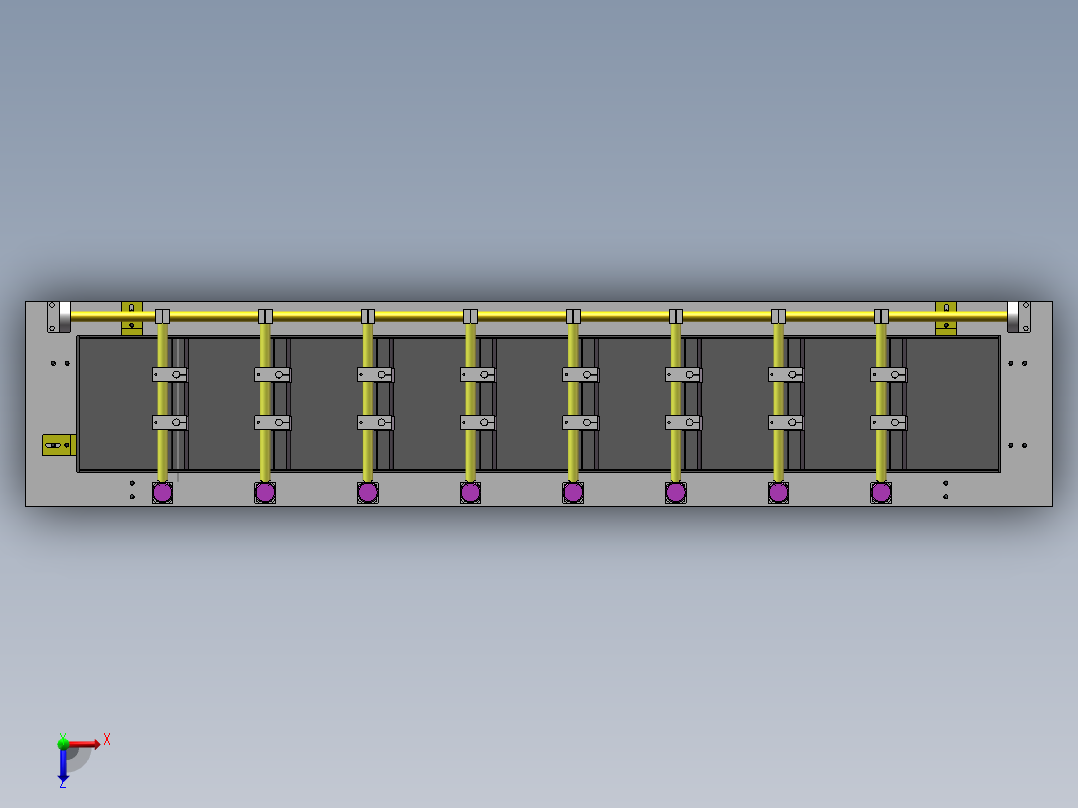 铝模板焊接工装夹具sw18俯视图