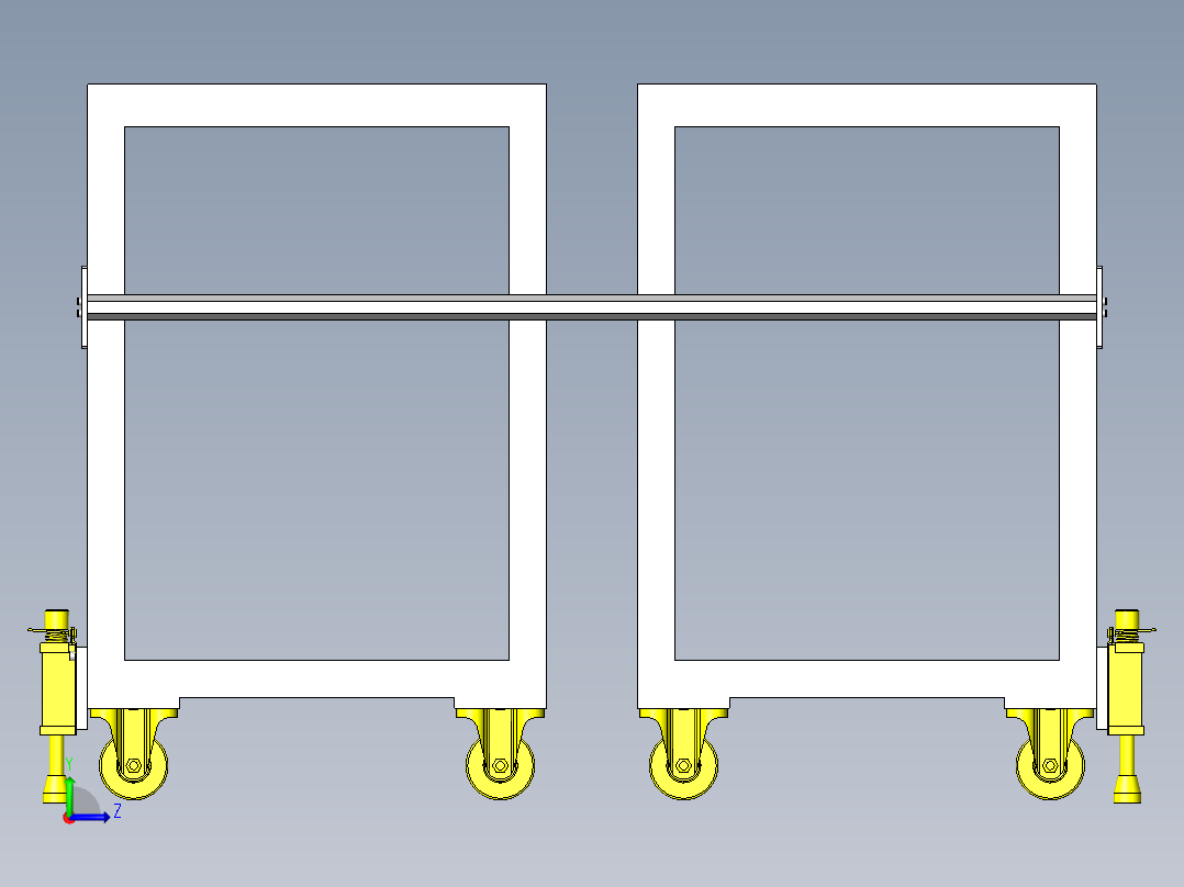 切换工序的台架滑动左视图